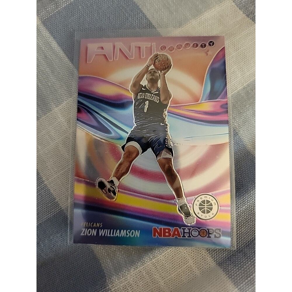 Zion Williamson 2023-24 NBA Hoops Premium Stock #1 - Anti-Gravity Silver Prizm